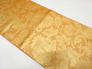 唐花模様織り出し　袋帯